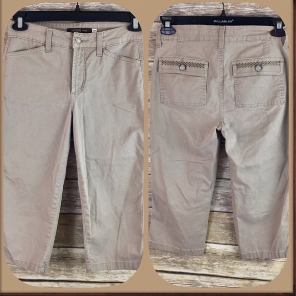 NYDJ Pants - NYDJ Tan Chino Capris Lift Tuck Technology EUC